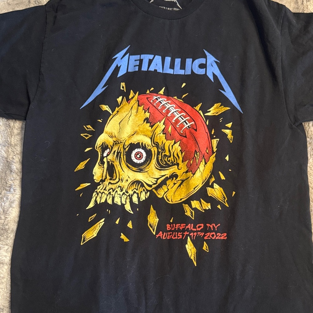 Metallica buffalo bills Black Graphic Tee